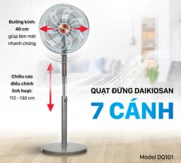 So sánh giá Quạt đứng Daikiosan 8 cánh DQ100 55W - Tìm sản phẩm giá rẻ nhất - Ảnh 6