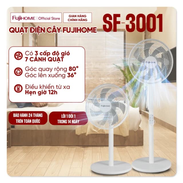 So sánh giá Quạt đứng FUJIHOME 7 cánh SF3001 40 - 60W rẻ nhất? - Ảnh 20