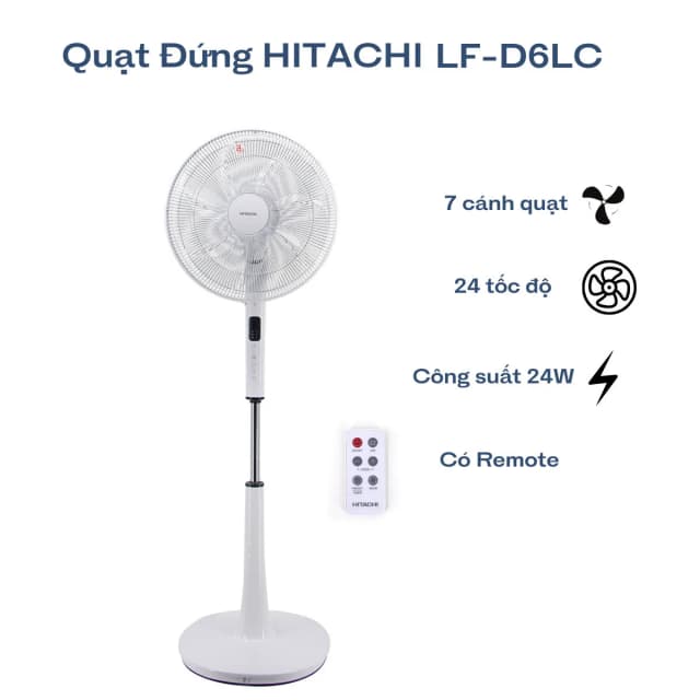 So sánh giá Quạt đứng Hitachi LF-D6RCGM 24W rẻ nhất? - Ảnh 6