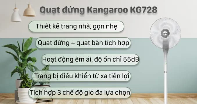 Quạt đứng Kangaroo 5 cánh KG728 65W - Giá rẻ nhất hôm nay - Ảnh 16