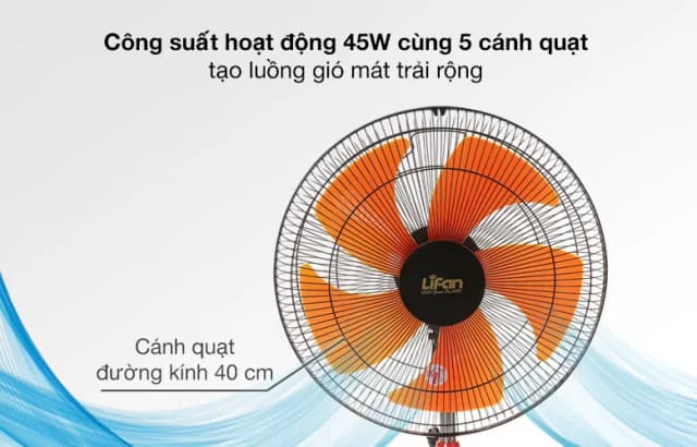 So sánh giá Quạt đứng Lifan 5 cánh Đ-616 45W - Xanh rẻ nhất? - Ảnh 9