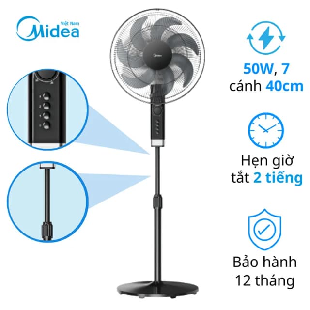 So sánh giá Quạt đứng Midea 7 cánh FS40-24EVN(K) 50W rẻ nhất? - Ảnh 16