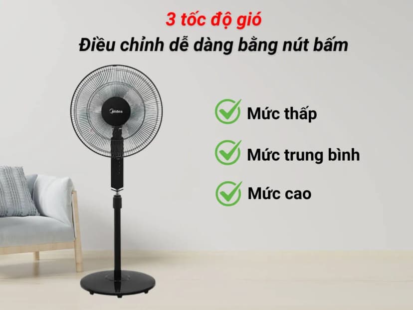 So sánh giá Quạt đứng Midea FS40-10NAVN(K) 55W - Tìm sản phẩm giá rẻ nhất - Ảnh 2