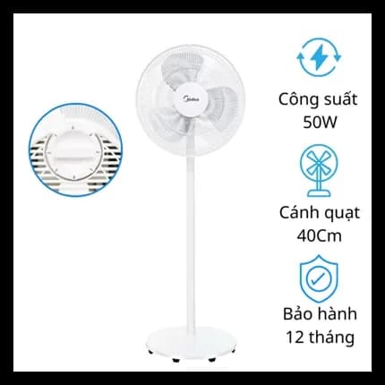 So sánh giá Quạt đứng Midea 3 cánh FS40-18C 50W rẻ nhất? - Ảnh 6