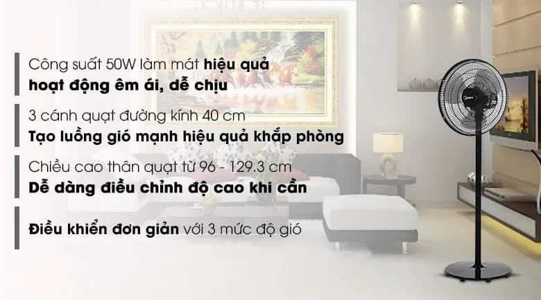 So sánh giá Quạt đứng Midea 3 cánh FS40-18CB 50W - Tìm sản phẩm giá rẻ nhất - Ảnh 7
