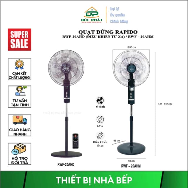 So sánh giá Quạt đứng Rapido RWF-20MBD 75W rẻ nhất? - Ảnh 20