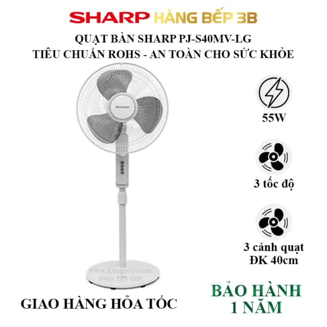So sánh giá Quạt đứng Sharp 3 cánh PJ-S40MV-LG 55W rẻ nhất? - Ảnh 8