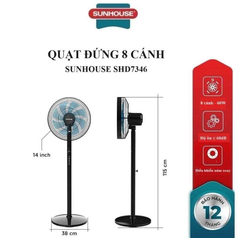 So sánh giá Quạt đứng Sunhouse 6 cánh SHD7361B 85W - Tìm sản phẩm giá rẻ nhất - Ảnh 8
