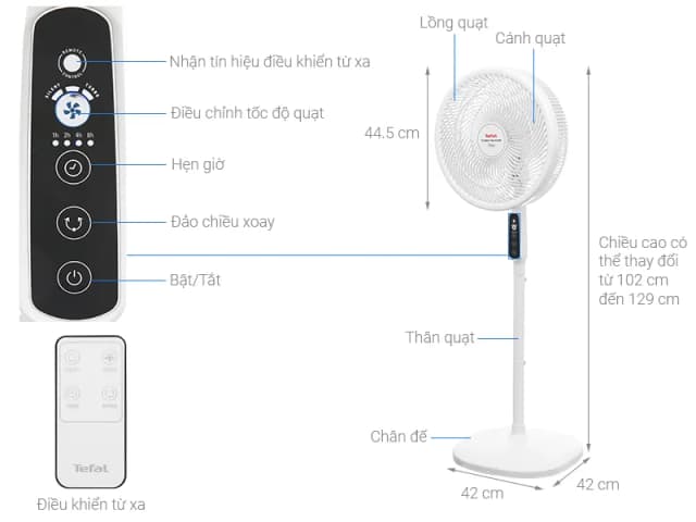 So sánh giá Quạt đứng Tefal 6 cánh VH689690 80W rẻ nhất? - Ảnh 7