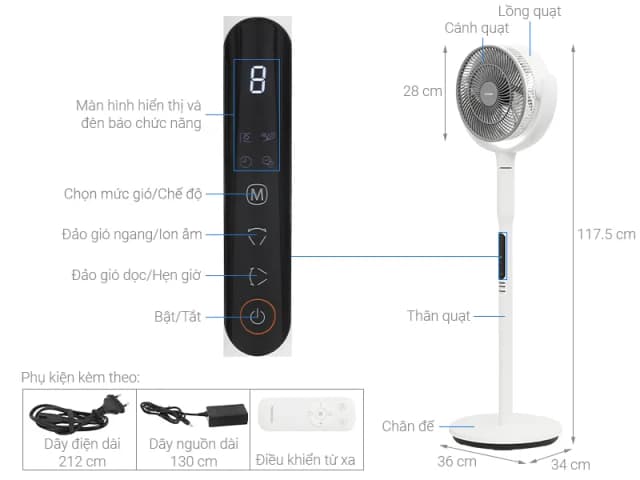 So sánh giá Quạt tuần hoàn Toshiba 7 cánh F-DSC50XVN(W) 24W rẻ nhất? - Ảnh 12