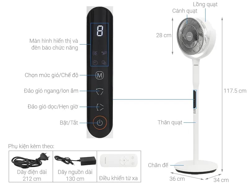 So sánh giá Quạt tuần hoàn Toshiba 7 cánh F-DSC50XVN(W) 24W - Tìm sản phẩm giá rẻ nhất - Ảnh 12