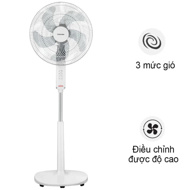 So sánh giá Quạt đứng Toshiba 5 cánh F-ASB50VN(W) 55W rẻ nhất? - Ảnh 6