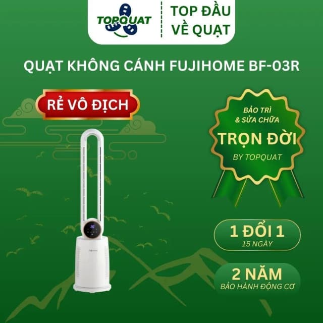 Top 1 so sánh giá Quạt không cánh FUJIHOME BF-03R 60W - Tìm sản phẩm giá rẻ nhất - Ảnh 13