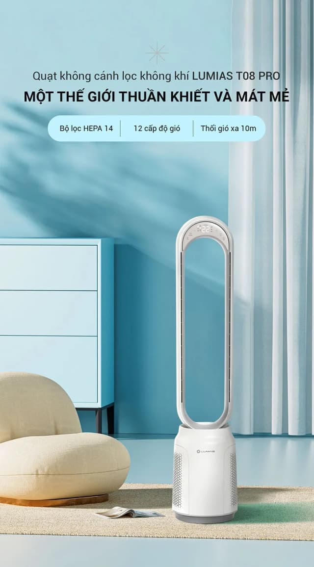 So sánh giá Quạt không cánh LUMIAS T08 38W rẻ nhất? - Ảnh 8