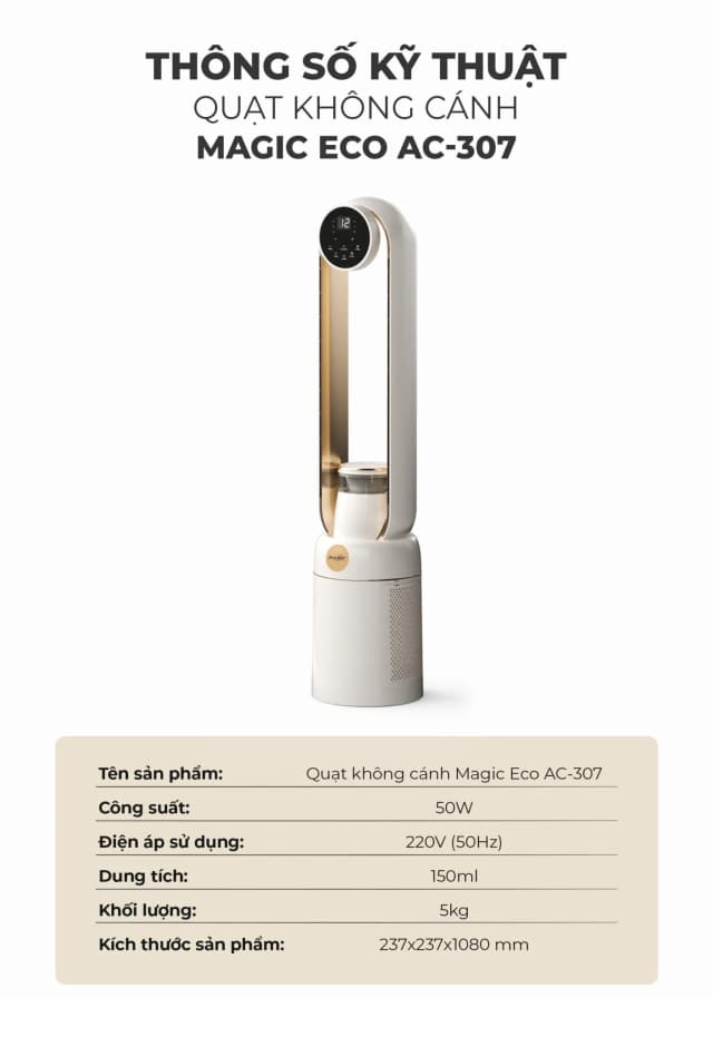 Top 1 so sánh giá Quạt không cánh Magic Eco AC-307 50W - Tìm sản phẩm giá rẻ nhất - Ảnh 8