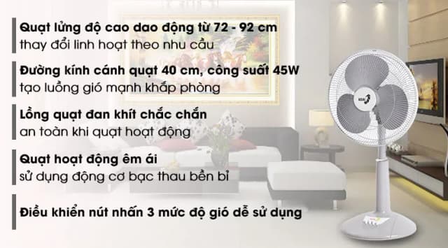 So sánh giá Quạt lửng Asia 3 cánh A16019-XV0 45W rẻ nhất? - Ảnh 7