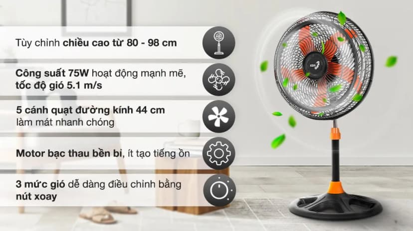 So sánh giá Quạt lửng Asia VY628890 75W - Tìm sản phẩm giá rẻ nhất - Ảnh 3