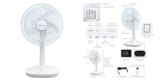 Top 1 so sánh giá Quạt sạc điện Kangaroo 5 cánh KG745 24W - Tìm sản phẩm giá rẻ nhất - Ảnh 98