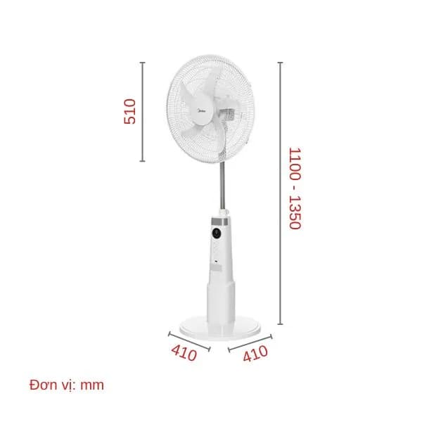 So sánh giá Quạt sạc điện Midea 5 cánh MFS180D0BPW 30W rẻ nhất? - Ảnh 6