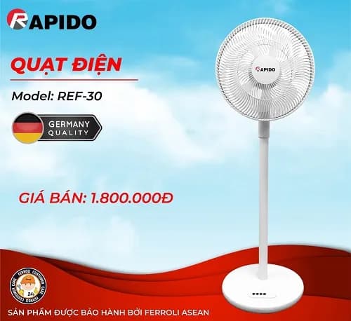 So sánh giá Quạt sạc điện Rapido 7 cánh RBF-30 30W rẻ nhất? - Ảnh 20