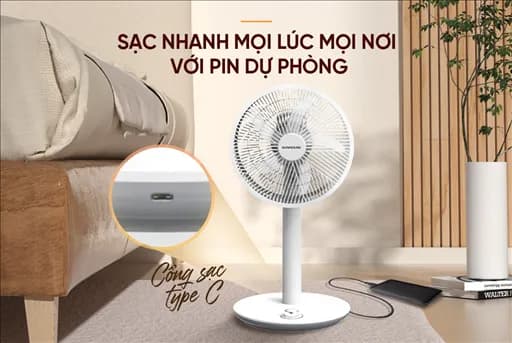 So sánh giá Quạt sạc điện Sunhouse 5 cánh SHD7221 15W - Tìm sản phẩm giá rẻ nhất - Ảnh 5