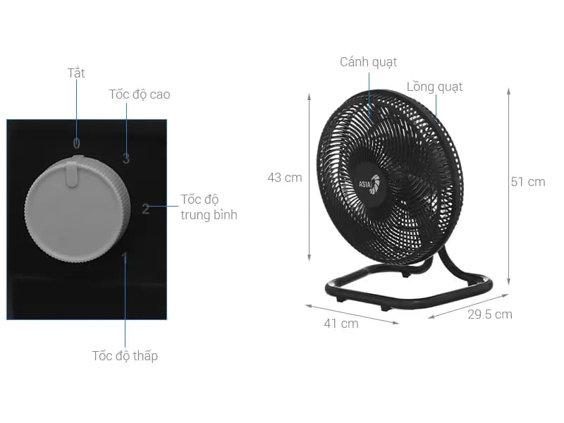 So sánh giá Quạt sàn Asia 5 cánh VY616090 55W - Tìm sản phẩm giá rẻ nhất - Ảnh 14