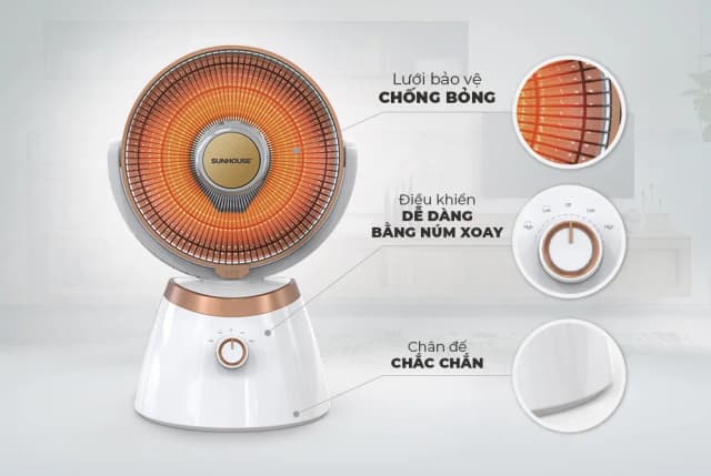 So sánh giá Quạt sưởi carbon Sunhouse SHD7008 Trắng rẻ nhất? - Ảnh 2