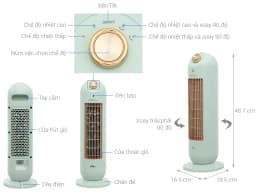 So sánh giá Quạt sưởi gốm Bear SH-4H20Z - Tìm sản phẩm giá rẻ nhất - Ảnh 2