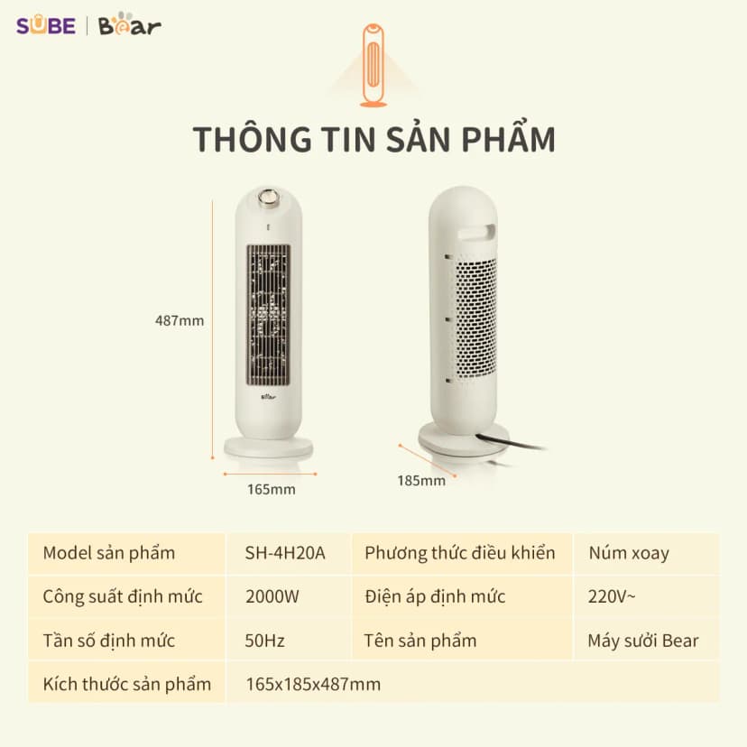 So sánh giá Quạt sưởi gốm Bear SH-4H20Z - Tìm sản phẩm giá rẻ nhất - Ảnh 7