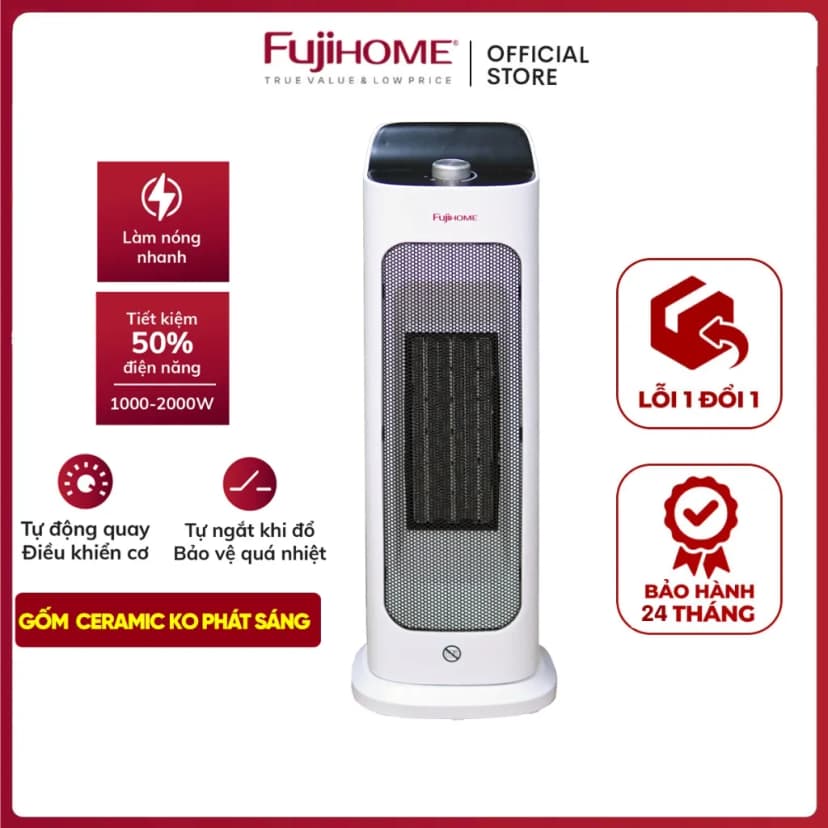 Quạt sưởi gốm FUJIHOME FH1100 - Giá rẻ nhất hôm nay - Ảnh 36