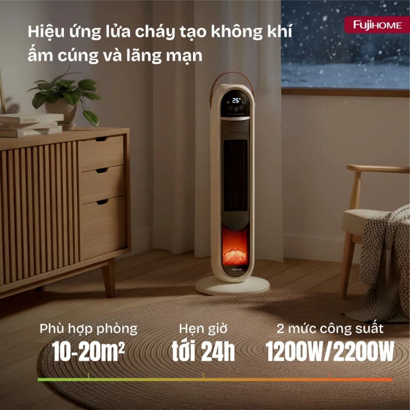 Quạt sưởi gốm FUJIHOME FH1100 - Giá rẻ nhất hôm nay - Ảnh 75