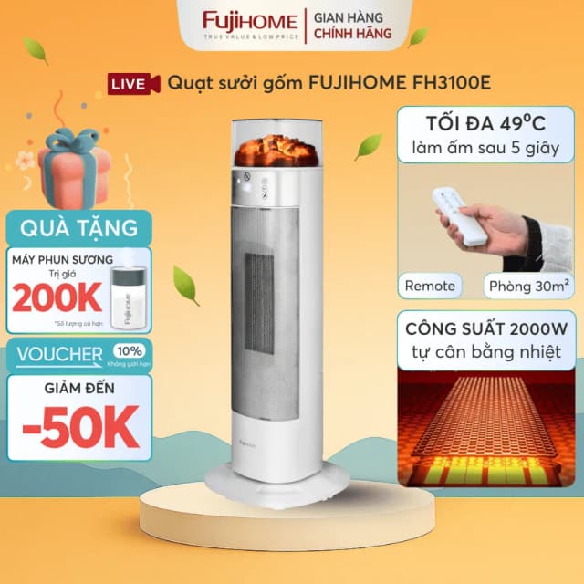 So sánh giá Quạt sưởi gốm FUJIHOME FH3100M rẻ nhất? - Ảnh 14