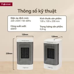 So sánh giá Quạt sưởi gốm FUJIHOME FH600 - Tìm sản phẩm giá rẻ nhất - Ảnh 5