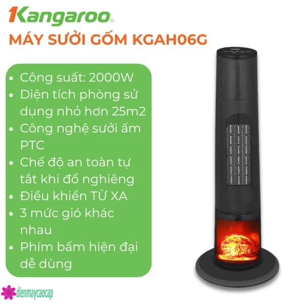 So sánh giá Quạt sưởi gốm Kangaroo KGAH06G rẻ nhất? - Ảnh 8