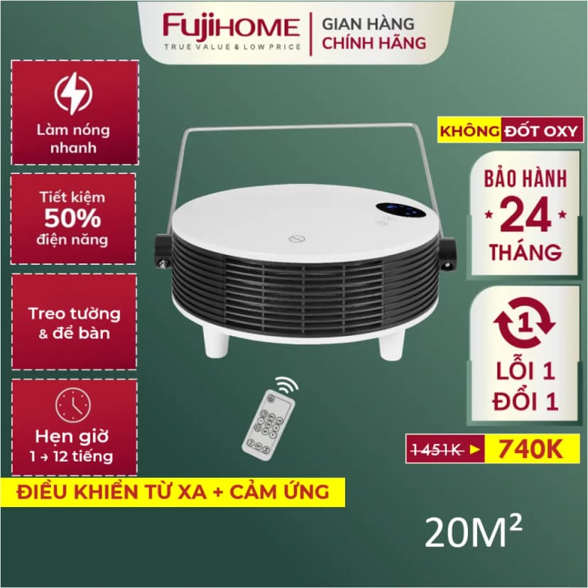 Quạt sưởi treo tường FUJIHOME FHB5000 - Giá rẻ nhất hôm nay - Ảnh 20