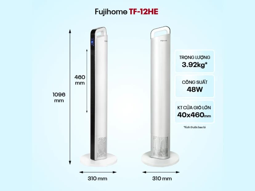 Quạt tháp FUJIHOME TF-12HE 48W - Giá rẻ nhất hôm nay - Ảnh 4