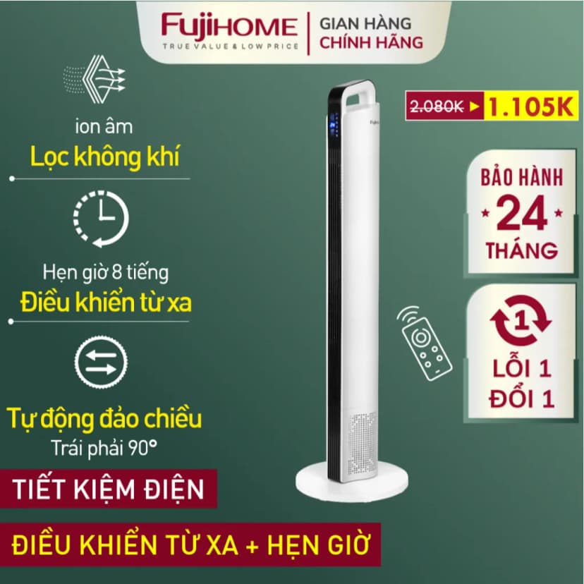 Quạt tháp FUJIHOME TF-12HE 48W - Giá rẻ nhất hôm nay - Ảnh 7