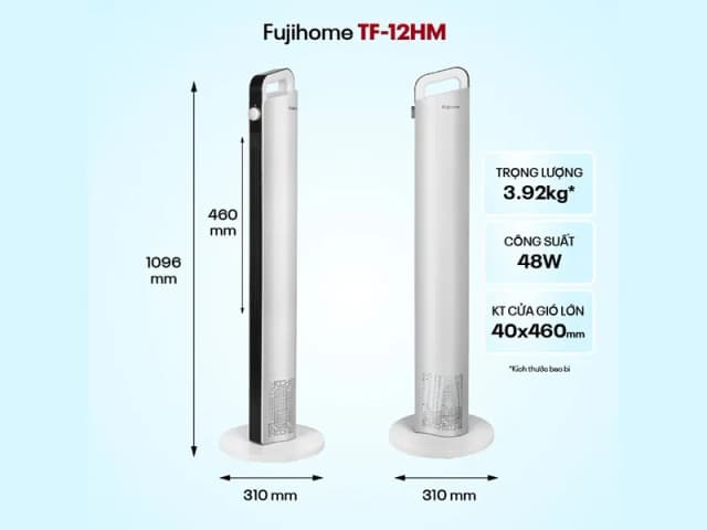 Top 1 so sánh giá Quạt tháp FUJIHOME TF-12HM 48W - Tìm sản phẩm giá rẻ nhất - Ảnh 3