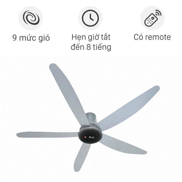 Quạt trần KDK 5 cánh T60AW(SIL) - Ảnh 11
