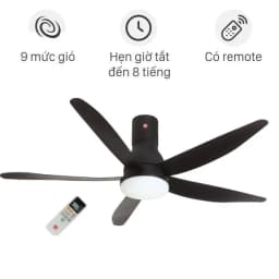Quạt trần KDK 5 cánh U60FW(BK) 59W
