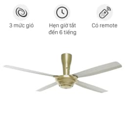 So sánh giá Quạt trần KDK 4 cánh M56PR(GD) 59W - Tìm sản phẩm giá rẻ nhất - Ảnh 1