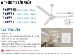 So sánh giá Quạt trần Panasonic 3 cánh F-60FV2-MS 74W - Tìm sản phẩm giá rẻ nhất - Ảnh 20