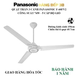 So sánh giá Quạt trần Panasonic 3 cánh F-60FV2-MS 74W - Tìm sản phẩm giá rẻ nhất - Ảnh 8