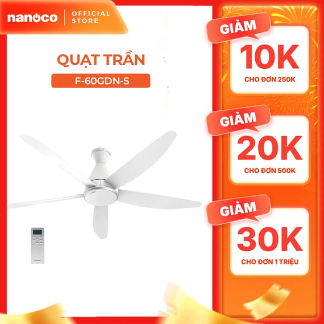 So sánh giá Quạt trần Panasonic 5 cánh F-60GDN-S 40W rẻ nhất? - Ảnh 8