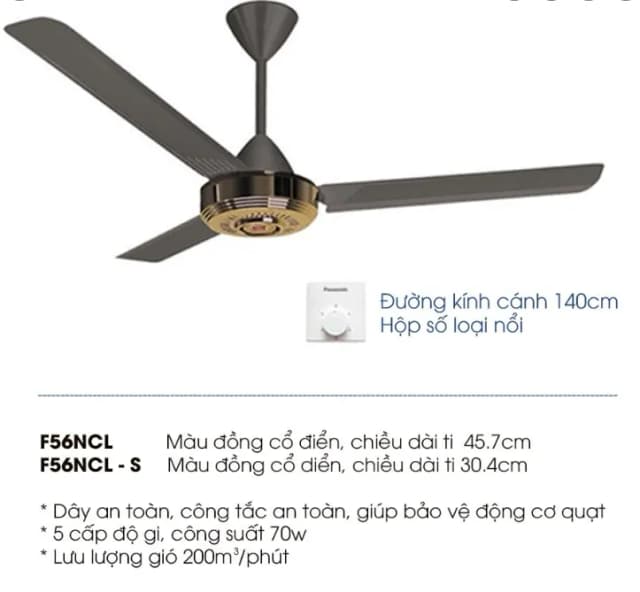 So sánh giá Quạt trần Panasonic 3 cánh F-56NCL-S 70W rẻ nhất? - Ảnh 14