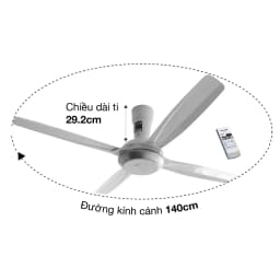 So sánh giá Quạt trần Panasonic 4 cánh F-56XPG-W 59W - Tìm sản phẩm giá rẻ nhất - Ảnh 12