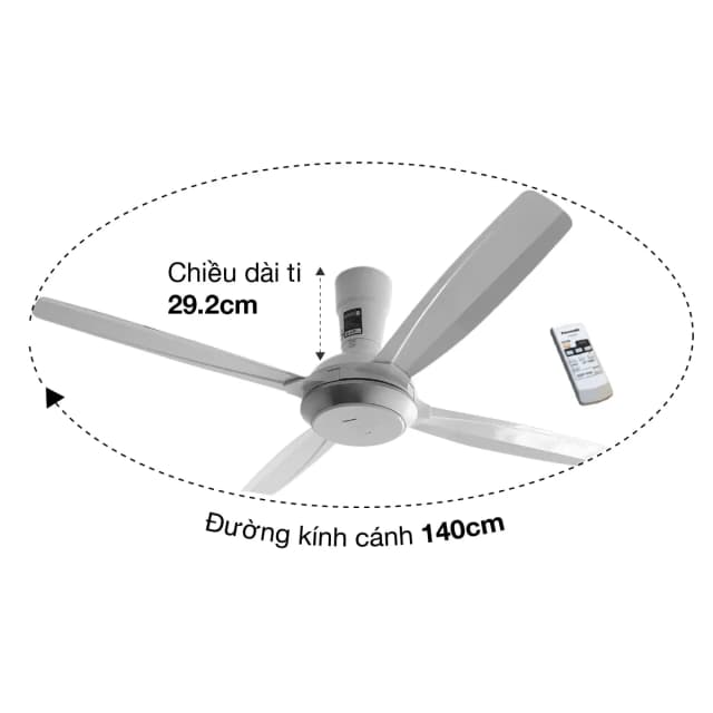 So sánh giá Quạt trần Panasonic 4 cánh F-56XPG-W 59W rẻ nhất? - Ảnh 12