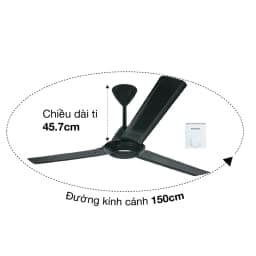 Quạt trần Panasonic 3 cánh F-60MZ2-KL 66W - Giá rẻ nhất hôm nay - Ảnh 2