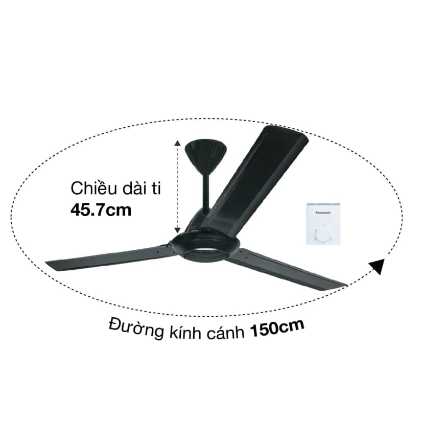 Quạt trần Panasonic 3 cánh F-60MZ2-KL 66W - Giá rẻ nhất hôm nay - Ảnh 2