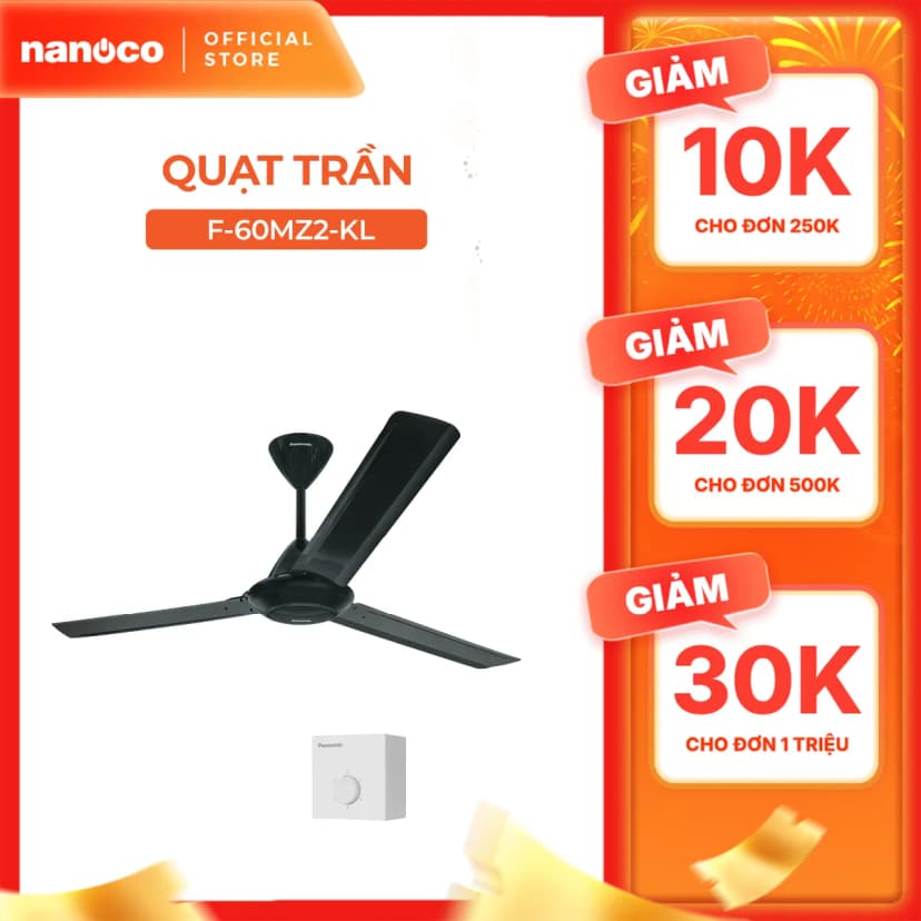 Quạt trần Panasonic 3 cánh F-60MZ2-KL 66W - Giá rẻ nhất hôm nay - Ảnh 14